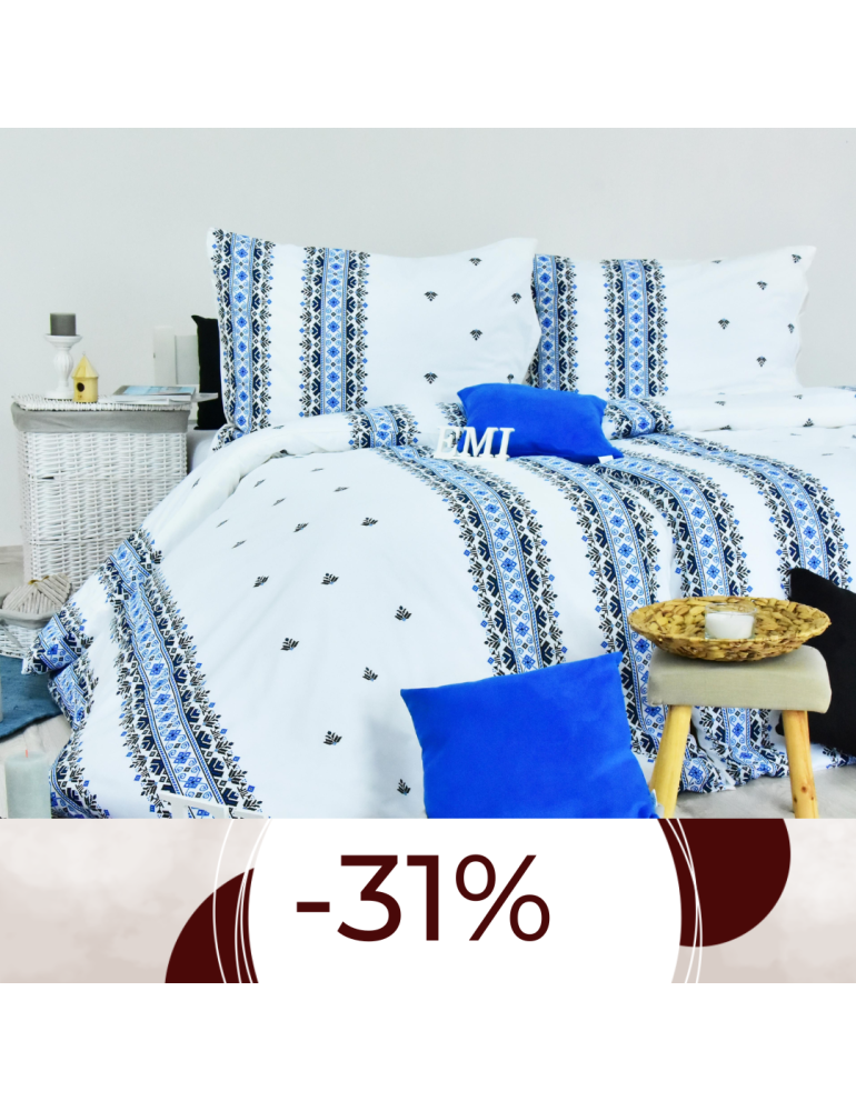 Obliečky bavlnené Dorota modré EMI