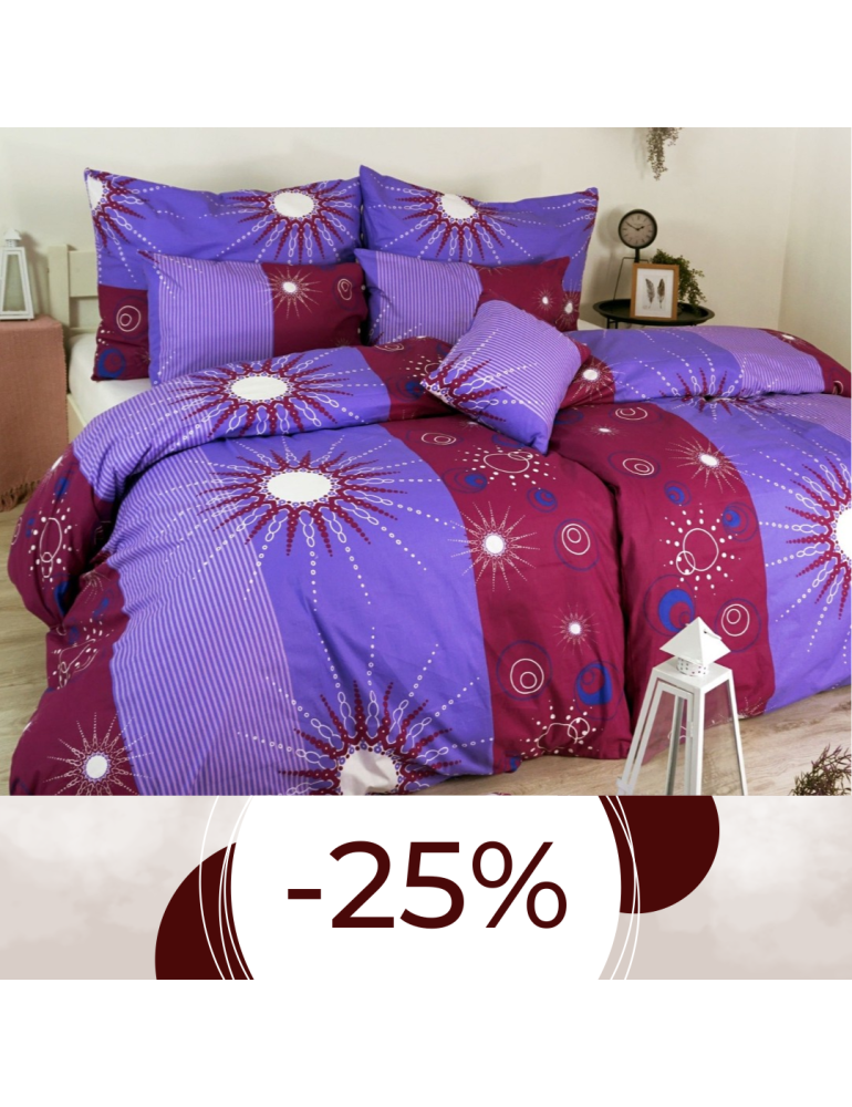 Obliečky bavlnené Tilia fialové EMI