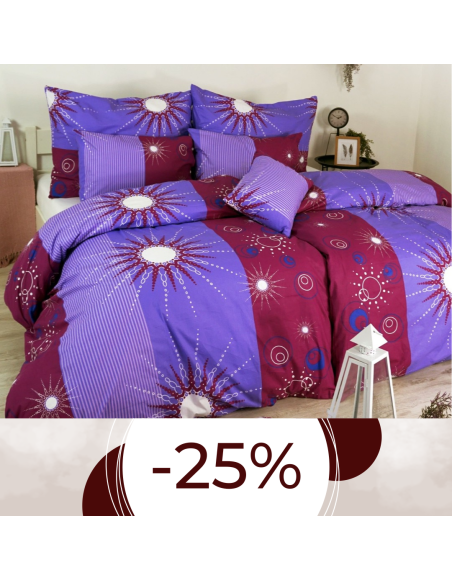 Obliečky bavlnené Tilia fialové EMI