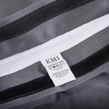 Sedací vak vankúš sivý semišový EMI