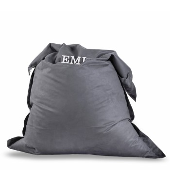 Sedací vak vankúš sivý semišový EMI