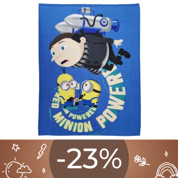 Deka fleecová modrá Mimoni...