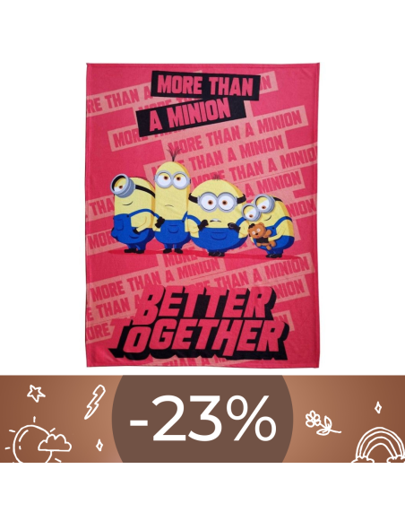 Deka fleecová červená Mimoni 130x170 cm