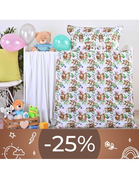 Obliečky detské bavlnené Opice EMI