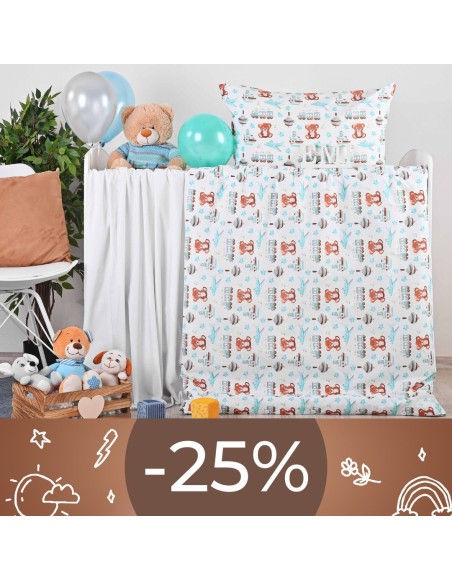 Obliečky detské Macko a lietadlo EMI