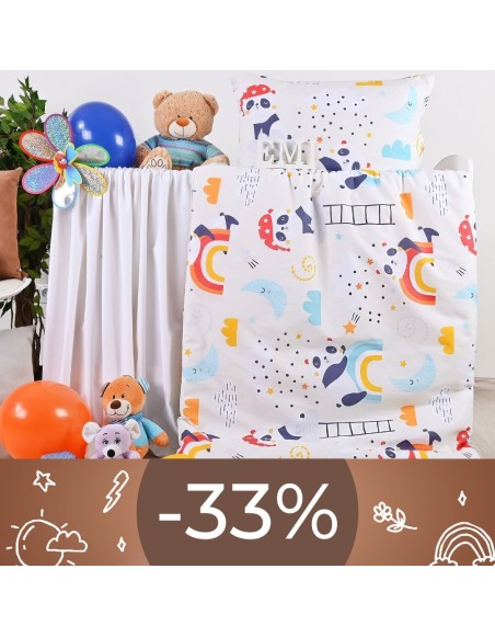 Obliečky detské Pandy biele EMI