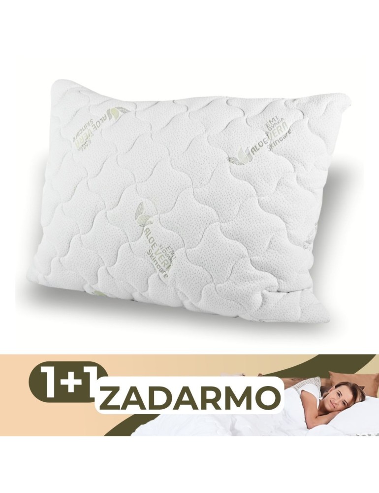 Vankúš prešívaný antialergický Aloe Vera EMI 1+1 ZADARMO