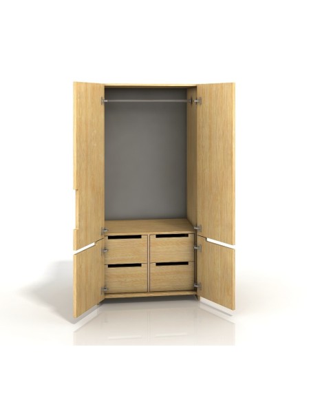 Šatníkova skriňa borovicová 2D4S Bergman - Visby