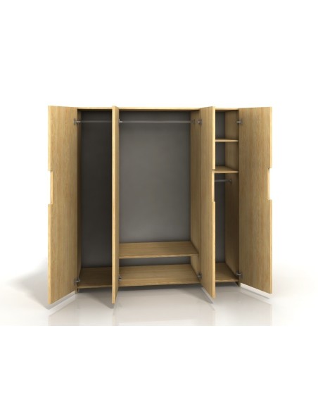 Šatníkova skriňa borovicová 4D Bergman - Visby
