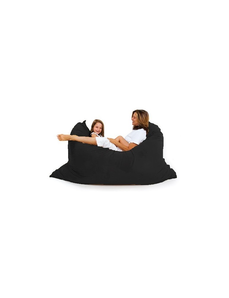 Sedací vak vankúš čierny semišový EMI