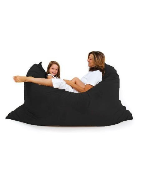 Sedací vak vankúš čierny semišový EMI