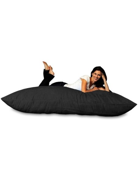 Sedací vak vankúš čierny semišový EMI