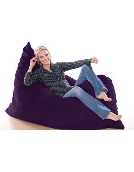 Sedací vak vankúš fialový semišový EMI