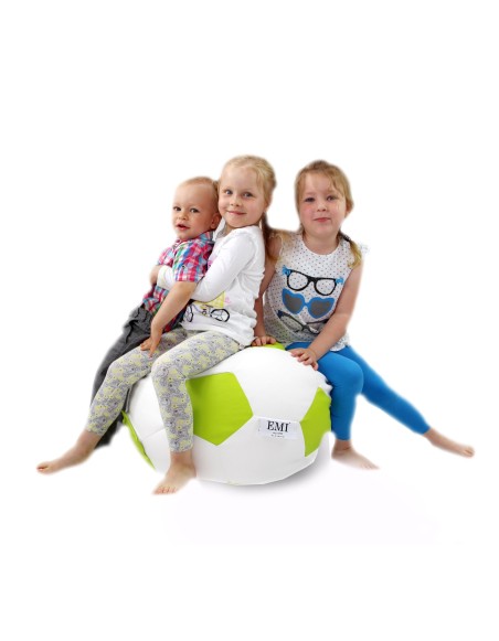 Sedací vak futbalová lopta malá bielolimetková EMI
