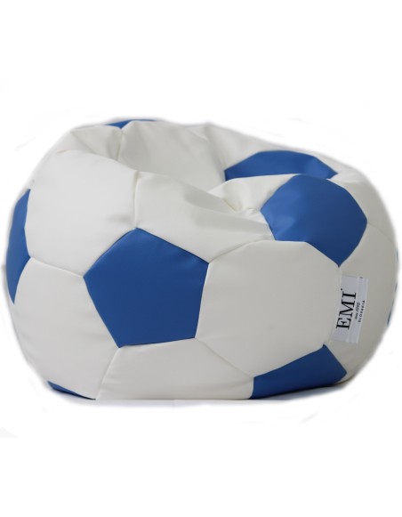 Sedací vak futbalová lopta malá bielomodrý EMI