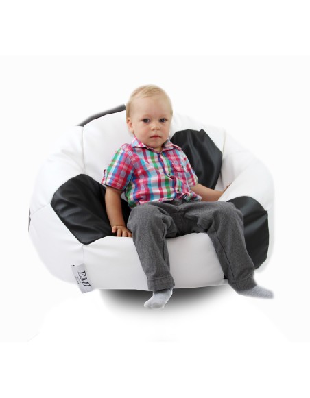 Sedací vak futbalová lopta malá bielo-čierna EMI