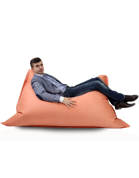 Sedací vak vankúš oranžový semišový EMI