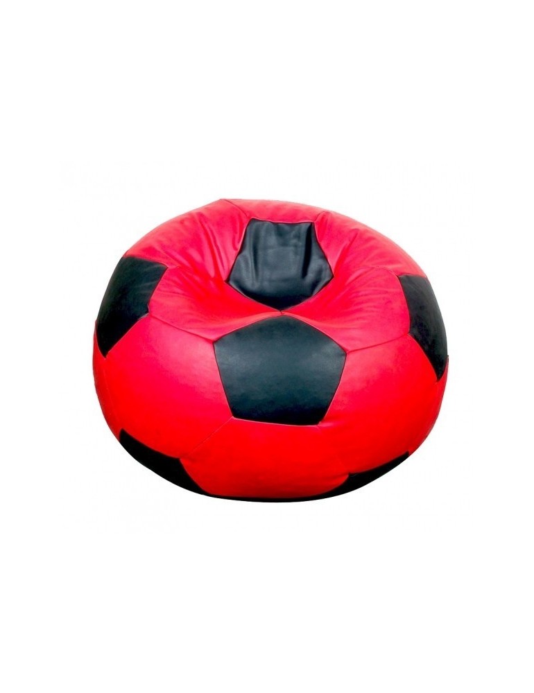 Sedací vak futbalová lopta červenočierna EMI