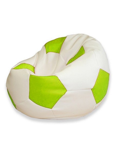 Sedací vak futbalová lopta bielolimetková EMI