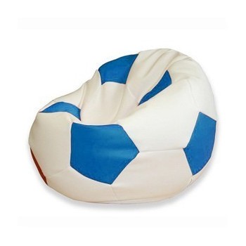 Sedací vak futbalová lopta bielomodrá EMI