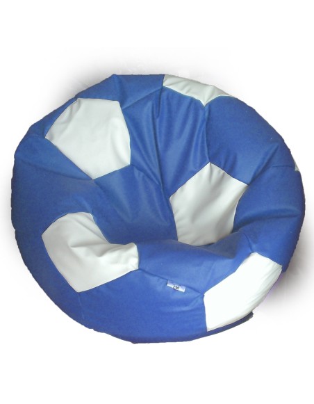 Sedací vak futbalová lopta modrobiela EMI