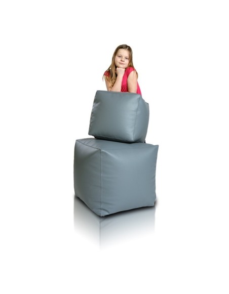 Sedací vak taburetka kocka veľká sivá EMI