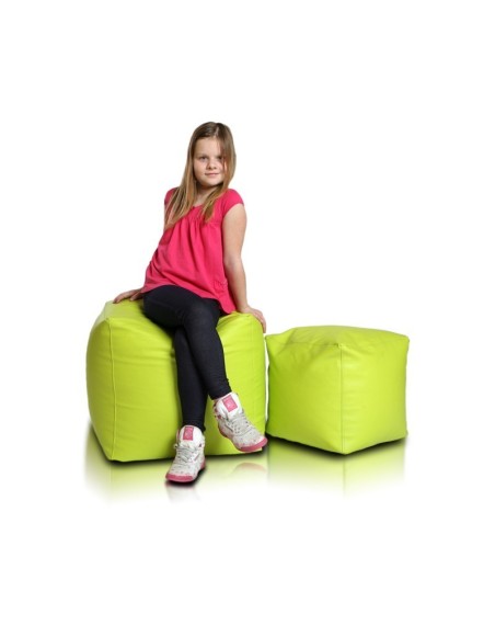 Sedací vak taburetka kocka veľká limetková EMI