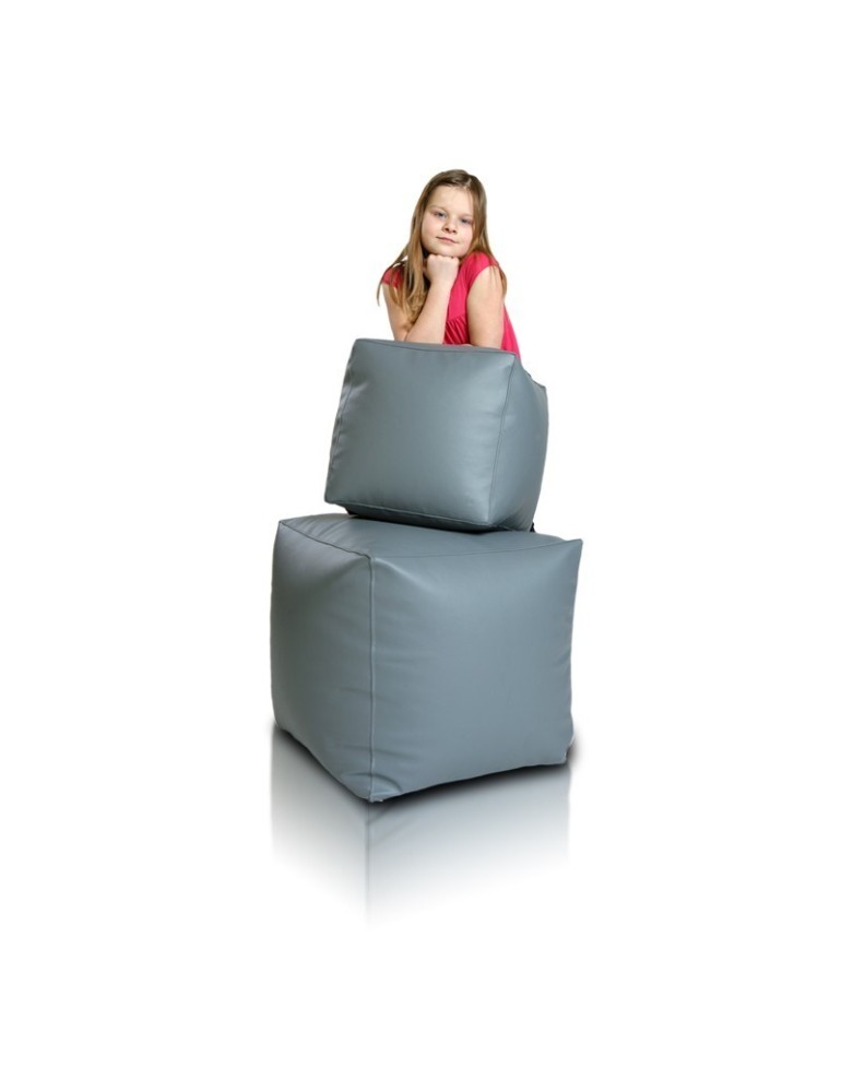 Sedací vak taburetka kocka malá sivá EMI