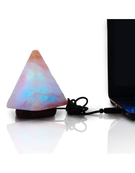 Soľná lampa USB pyramída