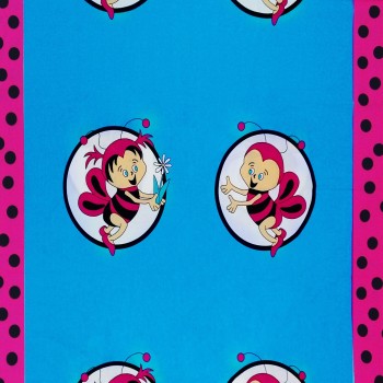 Látka metráž bavlna 100% Don Včielky ružové CNM