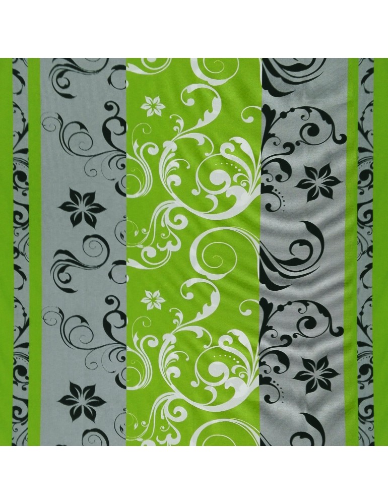Látka metráž bavlna 100% Don Lilien zeleno-sivé CNM
