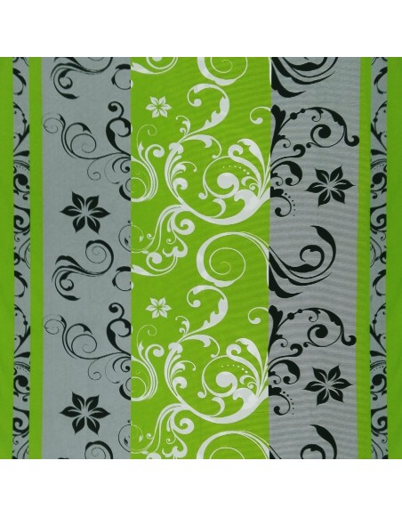 Látka metráž bavlna 100% Don Lilien zeleno-sivé CNM