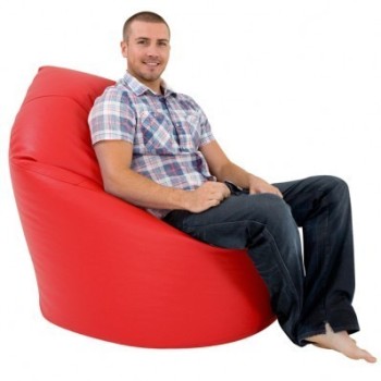 Sedací vak hruška červená