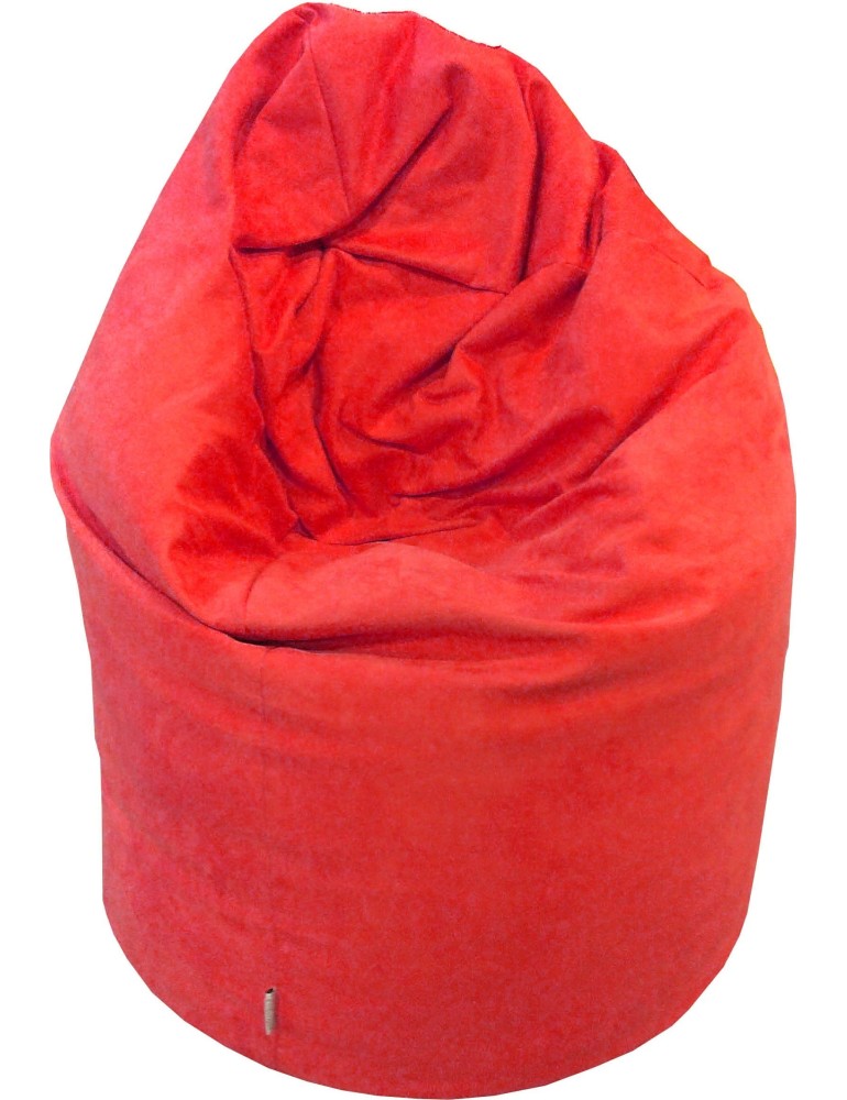 Sedací vak hruška semišová červená EMI