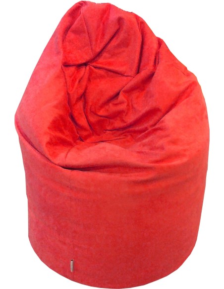 Sedací vak hruška semišová červená EMI