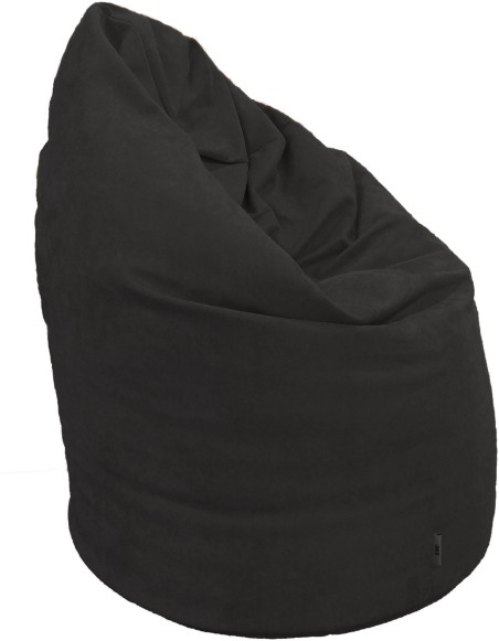 Sedací vak hruška semišová čierna