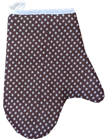 Chňapka standard hnedá srdiečka