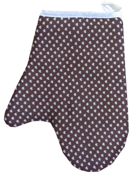 Chňapka standard hnedá srdiečka