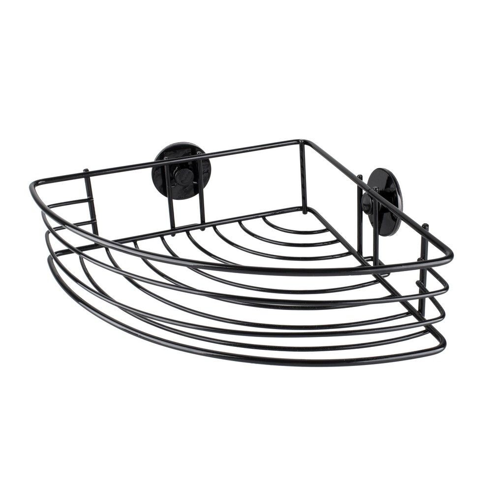 Polička rohová drôtená čierna Corner AWD