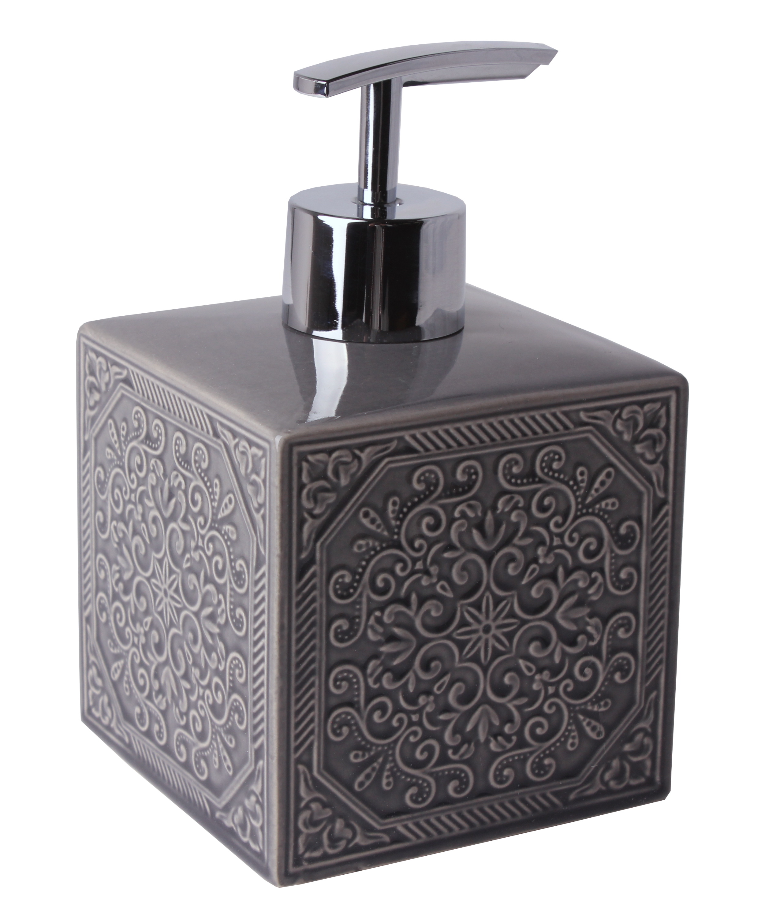 sivý dávkovač tekutého mydla Maur