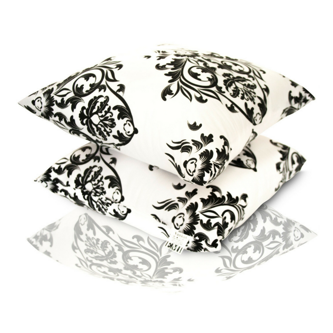 cierno biely dekorativny vankus