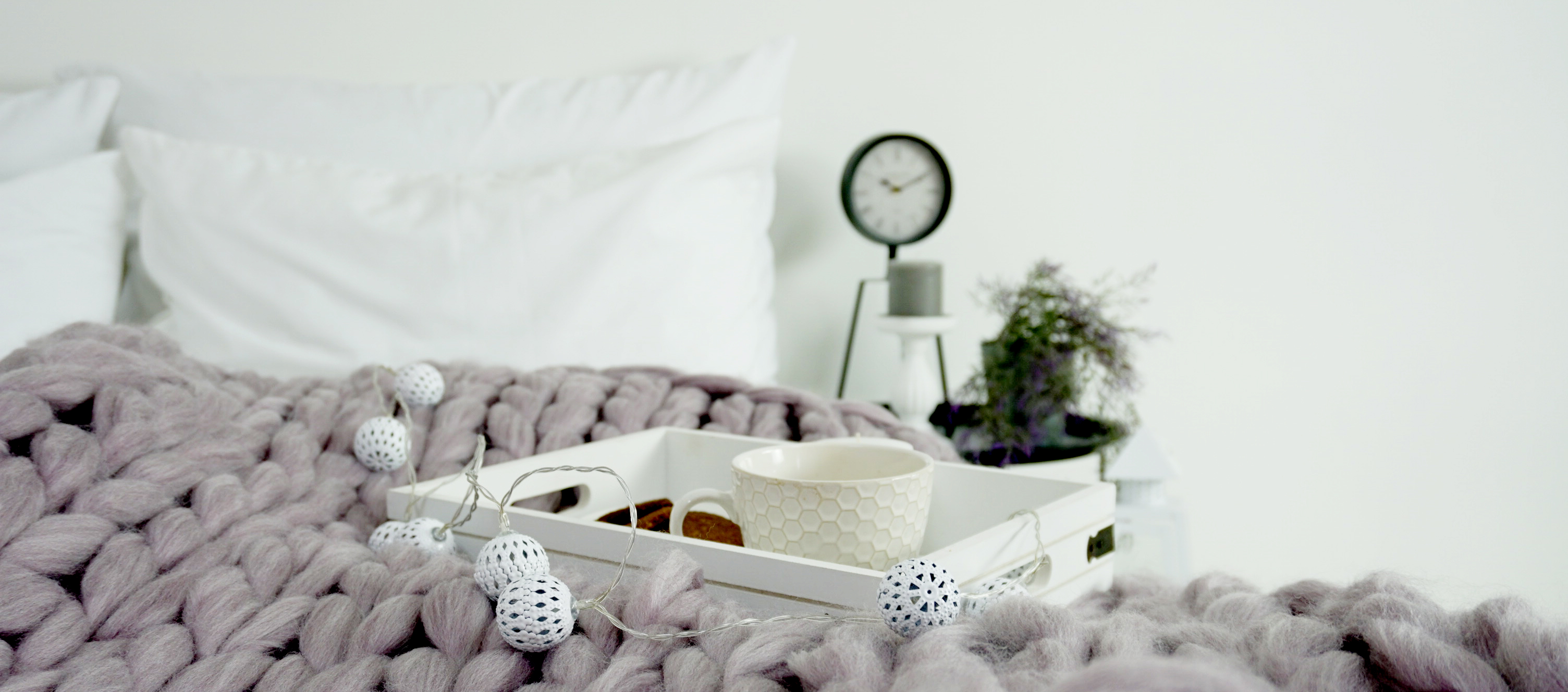 pletená deka stará fialová