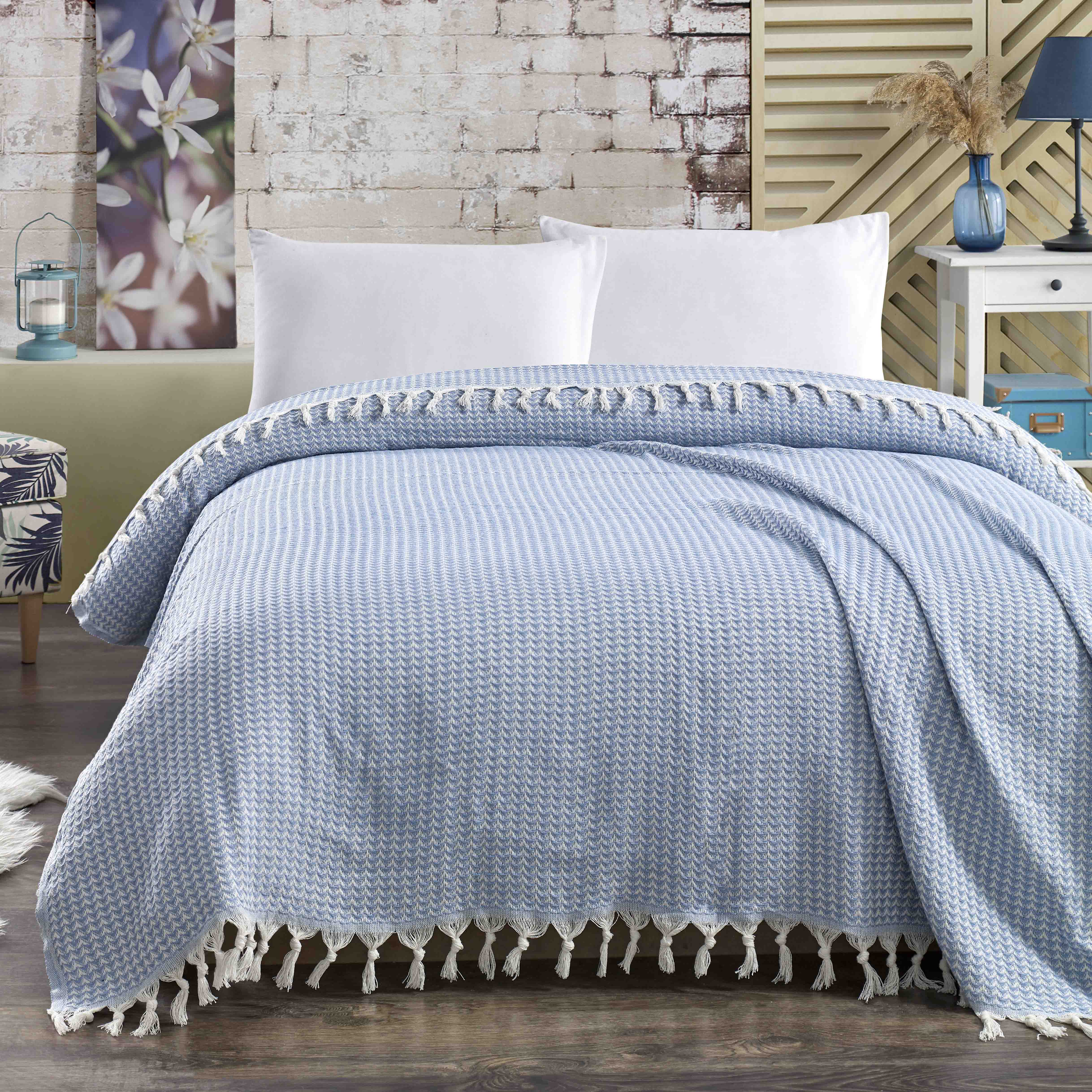 bavlnený prehoz na manželskú posteľ 200x230