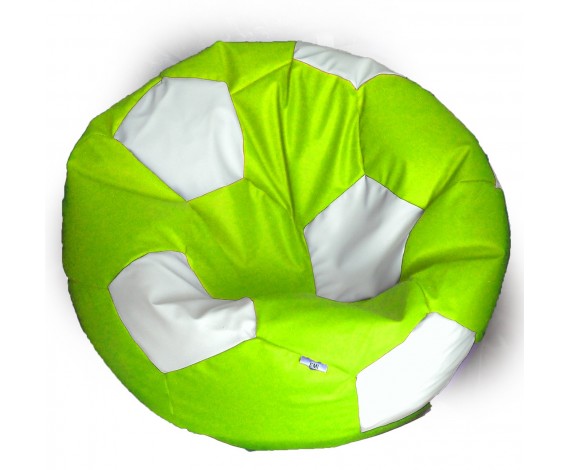 sedaci vak futbalova lopta limetkovobiela