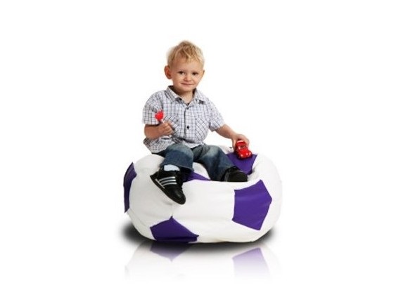 sedaci vak futbalova lopta bielofialova