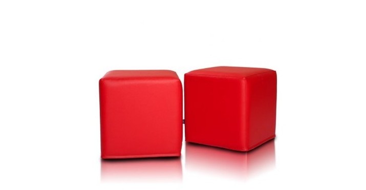 sedaci vak taburetka kocka cervena