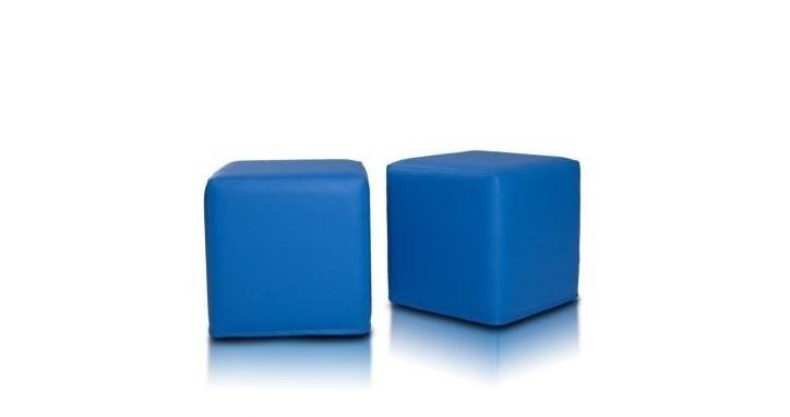 sedaci vak taburetka kocka modra