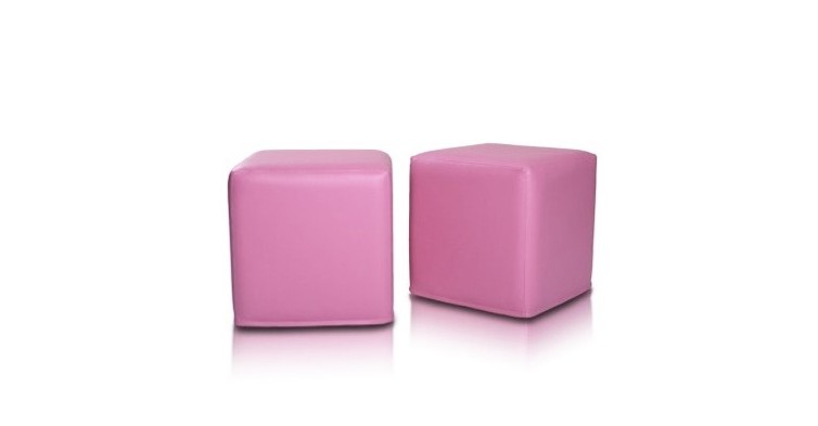 sedaci vak taburetka kocka ruzova