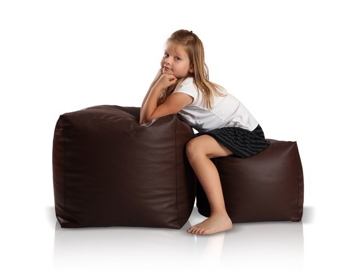 sedaci vak taburetka kocka mala hneda