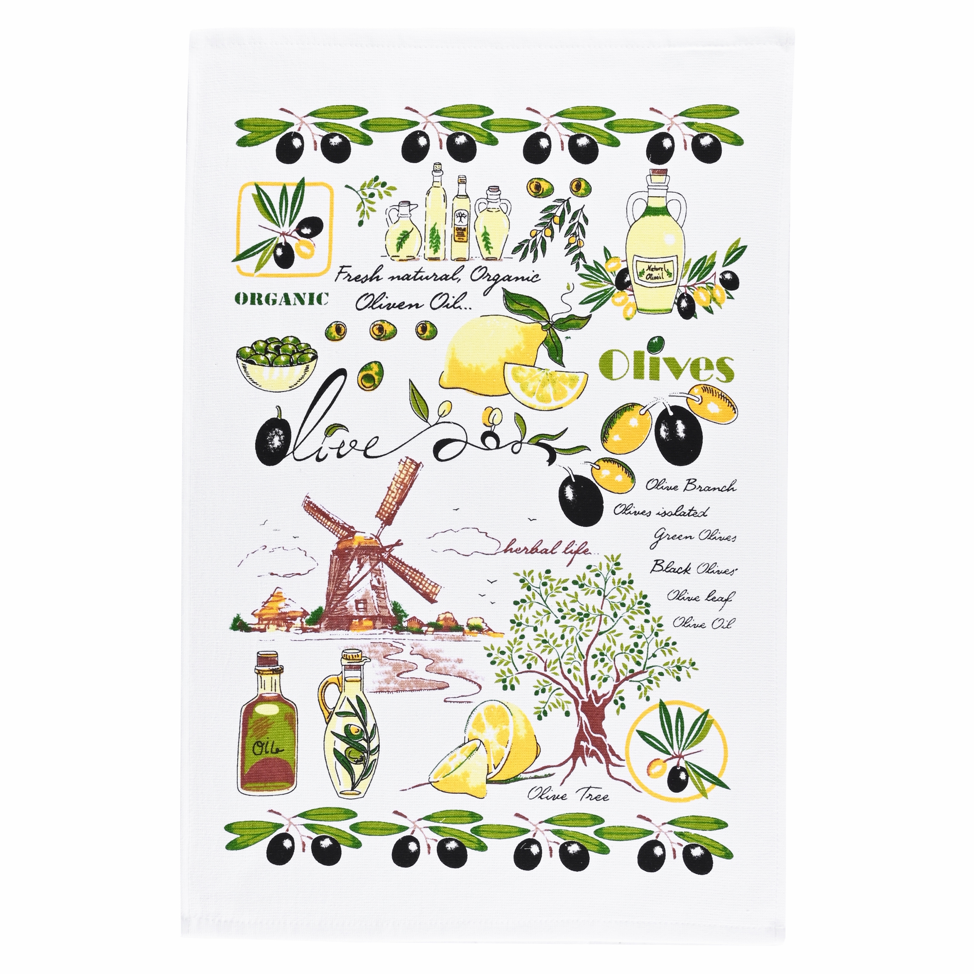 kuchynské utierky s olivami